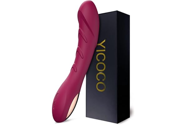 Silicone G-Spot Vibrator Sex Toy Vibrators for Her Clitoris Quiet Realistic Dildo Anal Vibrator for Her Women and Couples with 12 Vibration Modes (Red Wine)