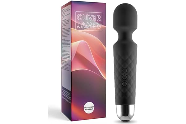 Oliver James Wireless Electric Massage Stick | For Back, Neck, Shoulder, Legs | 20 Different Vibration Types 8 Speeds, Relieves Stress | Includes Travel bag.